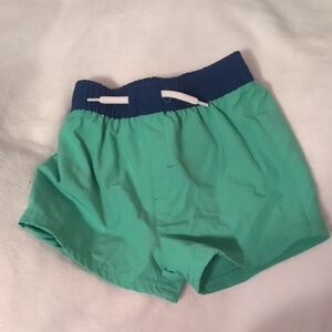 Wonder Nation Blue and Green Swim Shorts 12 Month